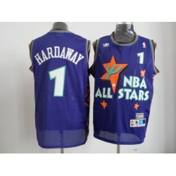 NBA Orlando Magic 95 All Star #1 Hardaway Purple Jerseys