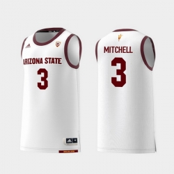 Men Arizona State Sun Devils Mickey Mitchell White Replica College Basketball Jersey