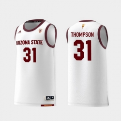 Men Arizona State Sun Devils Trevor Thompson White Replica College Basketball Jersey