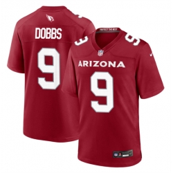 Men Arizona Cardinals 9 Joshua Dobbs Red 2023 Stitched Game Football Jersey