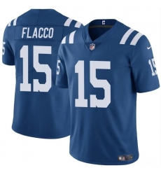 Youth Indianapolis Colts 15 Joe Flacco Blue Vapor Untouchable Limited Stitched Football Jersey