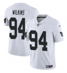 Youth Las Vegas Raiders 94 Christian Wilkins White Stitched Football Jersey