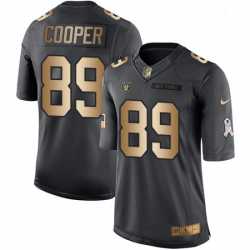 Youth Nike Oakland Raiders 89 Amari Cooper Limited BlackGold Salute to Service NFL Jersey