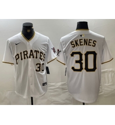 Men Pittsburgh Pirates 30 Paul Skenes white Stitched Baseball Jersey