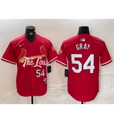 Men St  Louis Cardinals 54 Sonny Gray Red 2024 City Connect Stitched Baseball Jersey