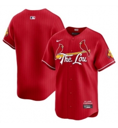 Men St  Louis Cardinals Blank Red 2024 City Connect Limited Stitched Baseball Jersey