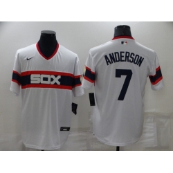 Men Chicago White Sox 7 Tim Anderson Throwback Cool Base Stitched Jerseys