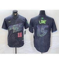 Men Tampa Bay Rays 15 Josh Lowe Charcoal 2024 City Connect Limited Stitched jerseys
