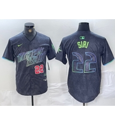 Men Tampa Bay Rays 22 Jose Siri Charcoal 2024 City Connect Limited Stitched Baseball Jersey 5
