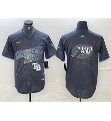 men tampa bay rays team big logo charcoal 2024 city connect limited stitched baseball jersey X