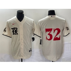 Men Texas Rangers 32 Evan Carter Cream 2023 City Connect Stitched Baseball Jersey