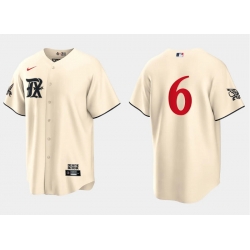 Men Texas Rangers 6 Josh Jung Cream 2023 City Connect Cool Base Stitched Baseball Jersey