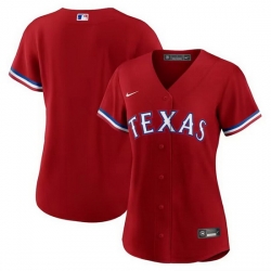 Women Texas Rangers Blank Red Stitched Baseball Jersey