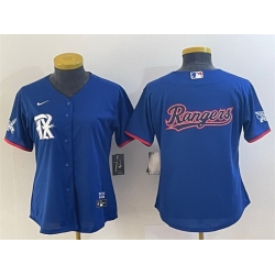 Women Texas Rangers Royal 2023 City Connect With Patch Stitched Baseball Jersey