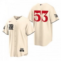Youth Texas Rangers 53 Adolis Garc EDa Cream 2023 City Connect Stitched Baseball Jersey