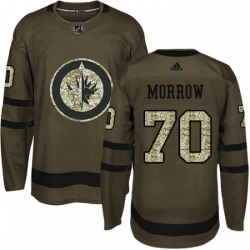 Mens Adidas Winnipeg Jets 70 Joe Morrow Premier Green Salute to Service NHL Jersey 