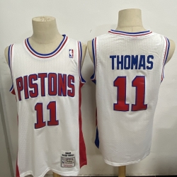 Men Detroit Pistons 11 Isiah Thomas White 1988 89 Hardwood Clas