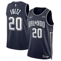 Men Orlando Magic 20 Markelle Fultz Navy 2023 24 City Edition Stitched Basketball Jersey