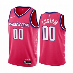 Men Washington Wizards Active Player Custom 2022 23 Pink Cherry Blossom City Edition Limited Stitched Basketball Jersey
