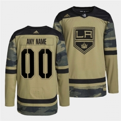 Men Los Angeles Kings Active Player Custom 2022 Camo Military Appreciation Night Stitched jersey