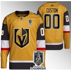 Men Women Youth Vegas Golden Knights Active Player Custom Gold 2023 Stanley Cup Champions Stitched Jersey