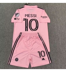 Men Women Youth Inter Miami CF #10 Lionel Messi Jersey Pink Soccer Set