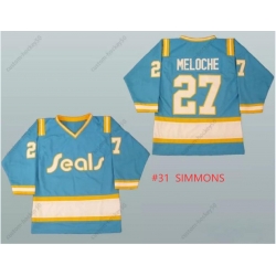 Men Seals #31 Simmons blue White Stitched Jersey